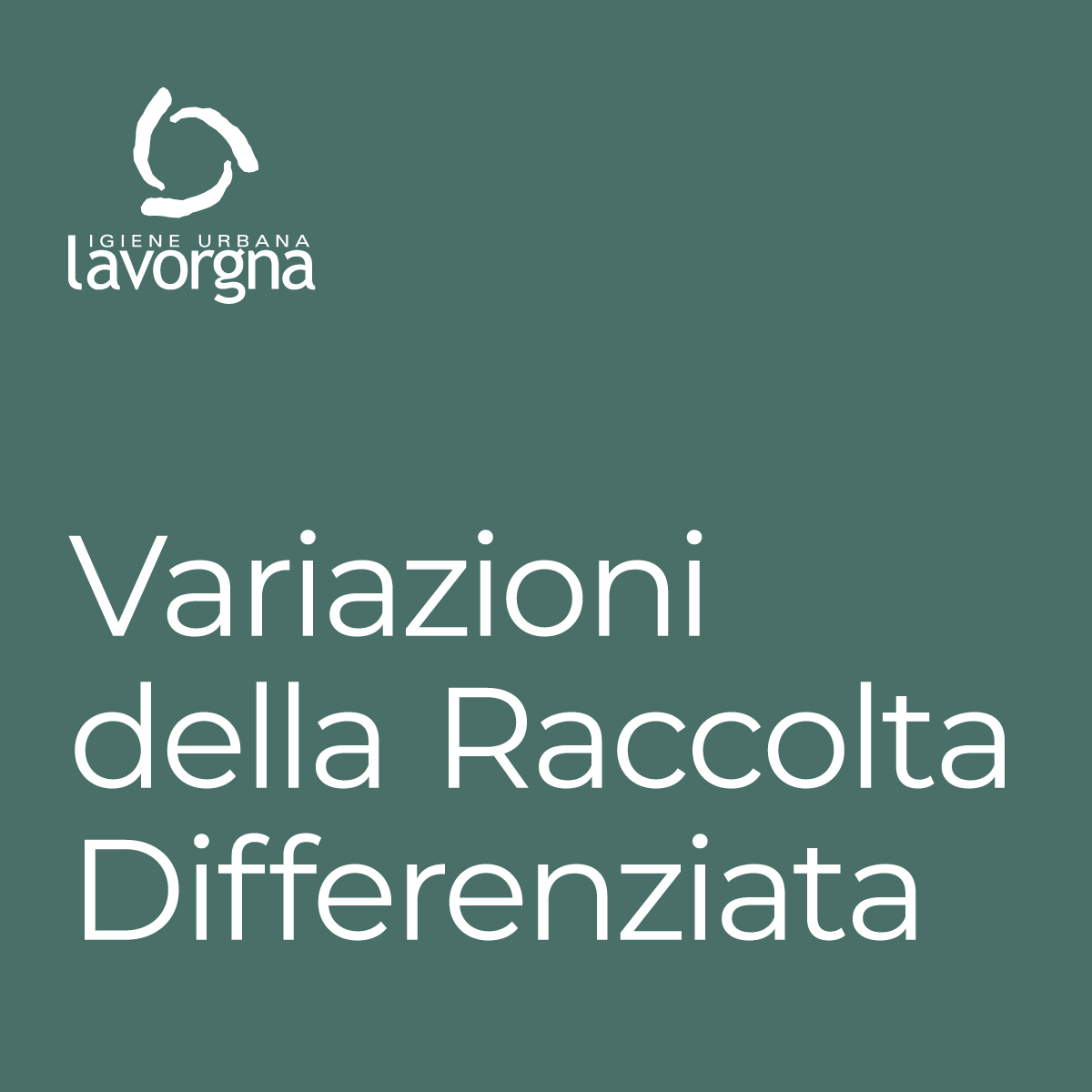 Variazioni della raccolta differenziata per la festività del 1° maggio 2025